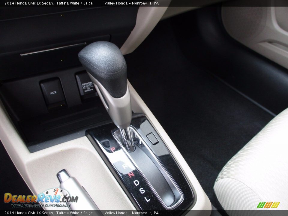2014 Honda Civic LX Sedan Taffeta White / Beige Photo #14