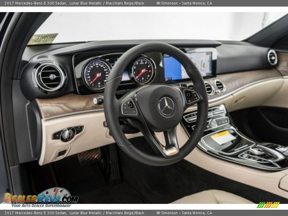 2017 Mercedes-Benz E 300 Sedan Lunar Blue Metallic / Macchiato Beige/Black Photo #5
