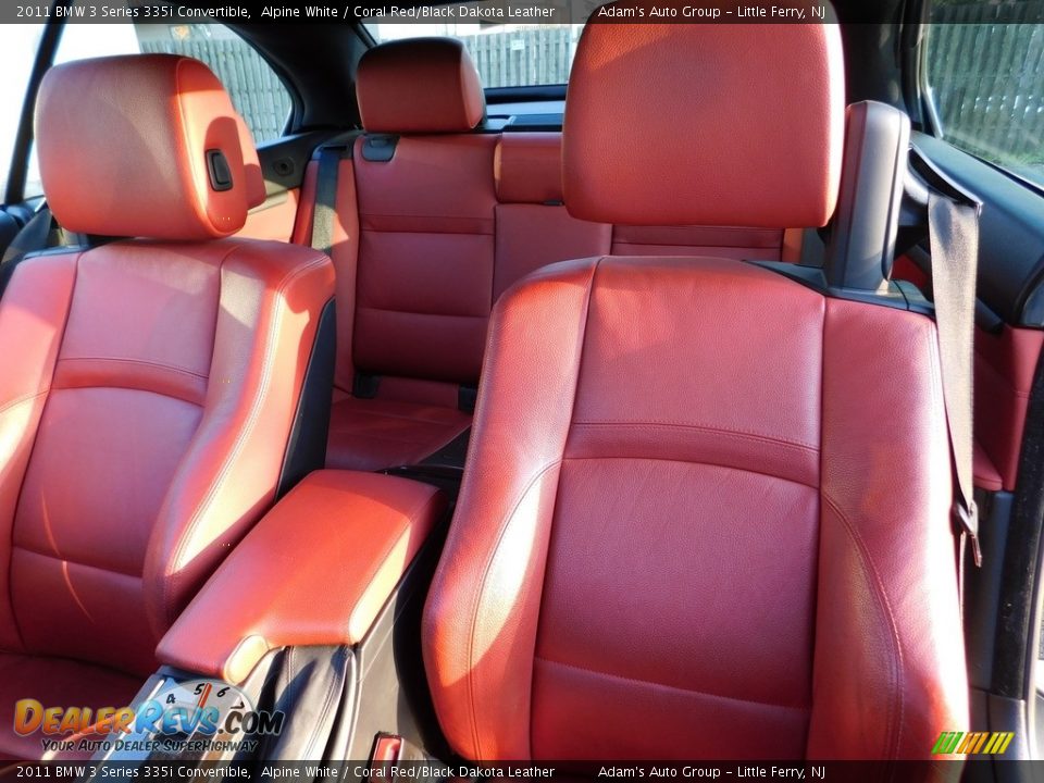 2011 BMW 3 Series 335i Convertible Alpine White / Coral Red/Black Dakota Leather Photo #14