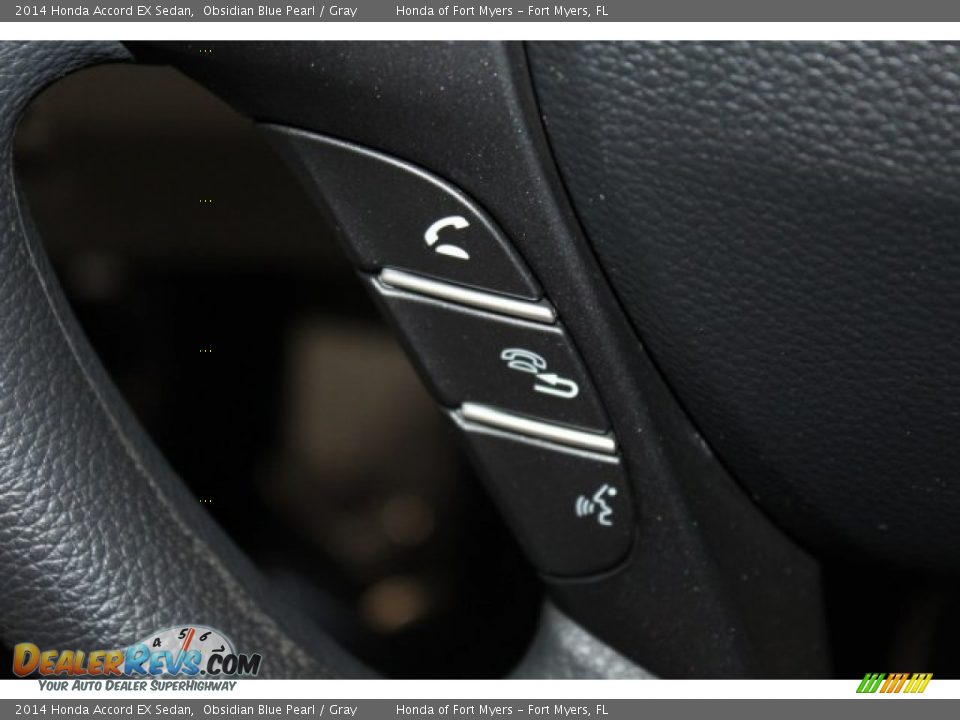 2014 Honda Accord EX Sedan Obsidian Blue Pearl / Gray Photo #16