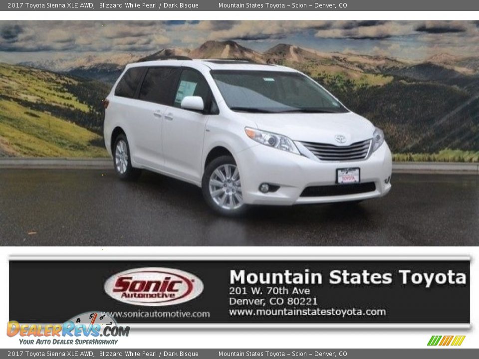2017 Toyota Sienna XLE AWD Blizzard White Pearl / Dark Bisque Photo #1