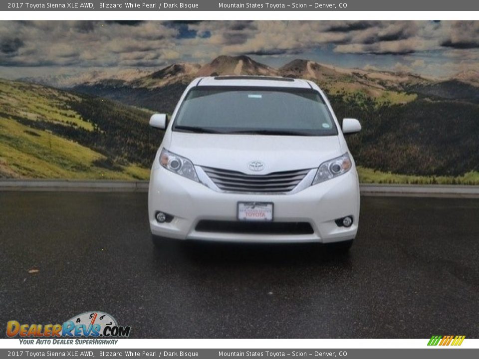 2017 Toyota Sienna XLE AWD Blizzard White Pearl / Dark Bisque Photo #2