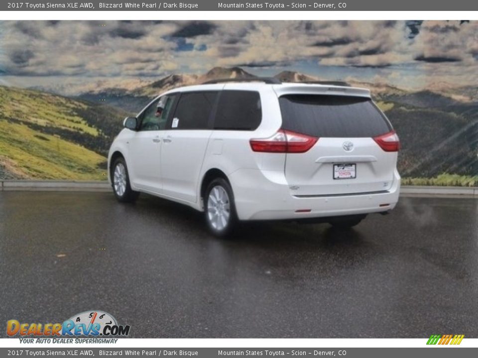 2017 Toyota Sienna XLE AWD Blizzard White Pearl / Dark Bisque Photo #3