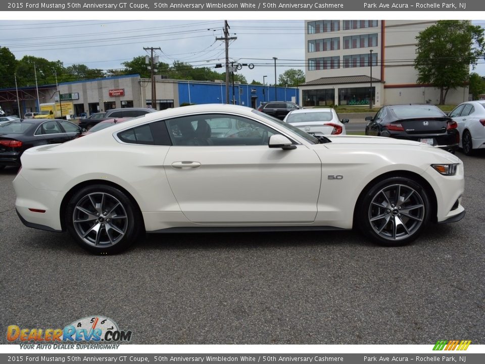 2015 Ford Mustang 50th Anniversary GT Coupe 50th Anniversary Wimbledon White / 50th Anniversary Cashmere Photo #2