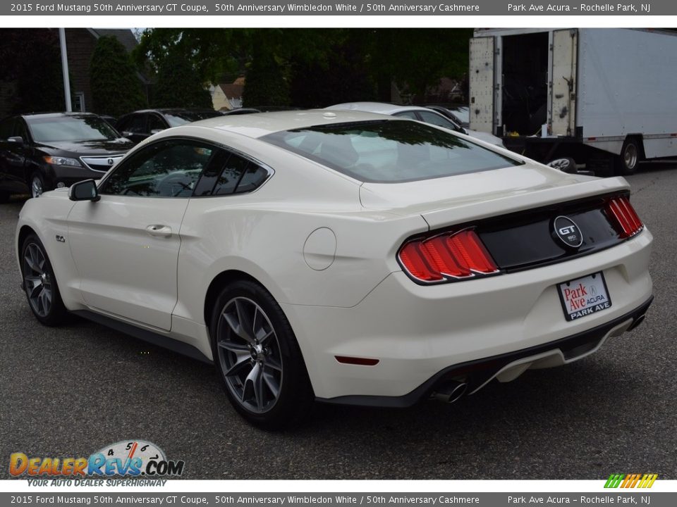 2015 Ford Mustang 50th Anniversary GT Coupe 50th Anniversary Wimbledon White / 50th Anniversary Cashmere Photo #5