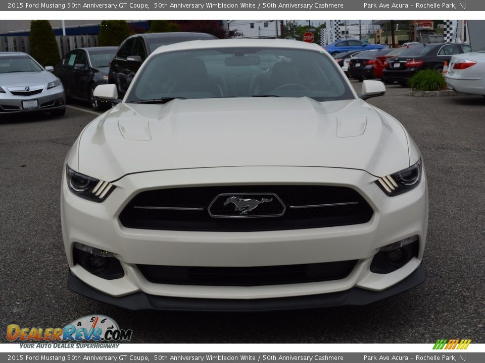 2015 Ford Mustang 50th Anniversary GT Coupe 50th Anniversary Wimbledon White / 50th Anniversary Cashmere Photo #8