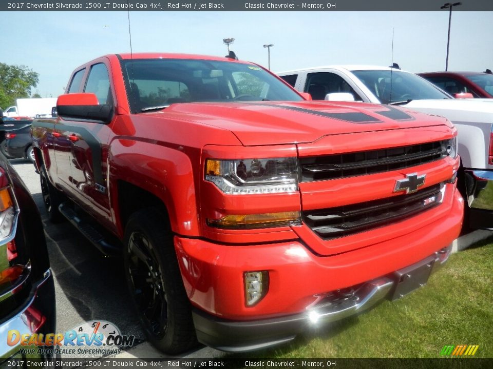 2017 Chevrolet Silverado 1500 LT Double Cab 4x4 Red Hot / Jet Black Photo #3