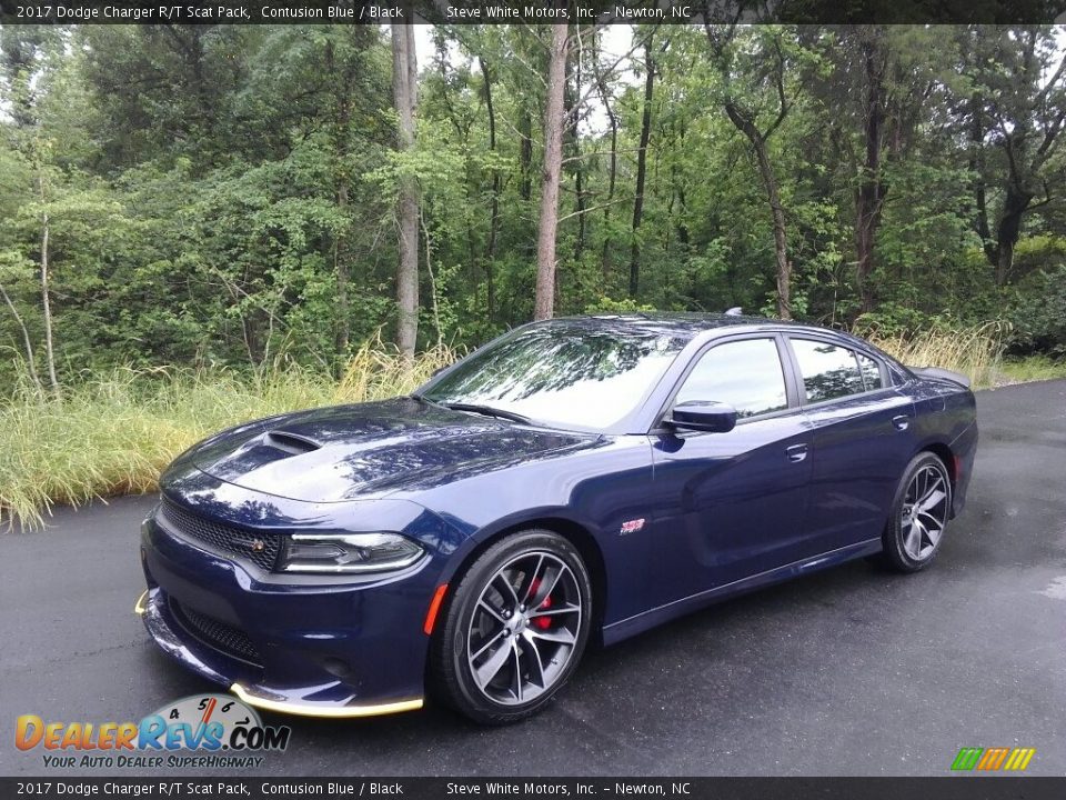 2017 Dodge Charger R/T Scat Pack Contusion Blue / Black Photo #2
