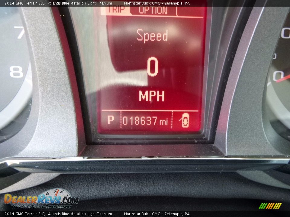 2014 GMC Terrain SLE Atlantis Blue Metallic / Light Titanium Photo #30