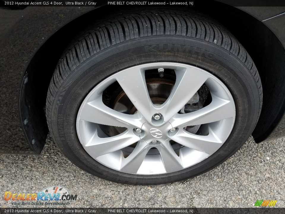 2012 Hyundai Accent GLS 4 Door Ultra Black / Gray Photo #4