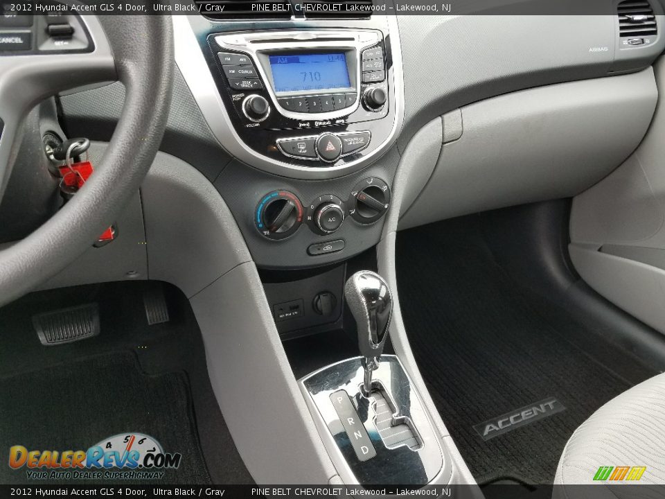 2012 Hyundai Accent GLS 4 Door Ultra Black / Gray Photo #14