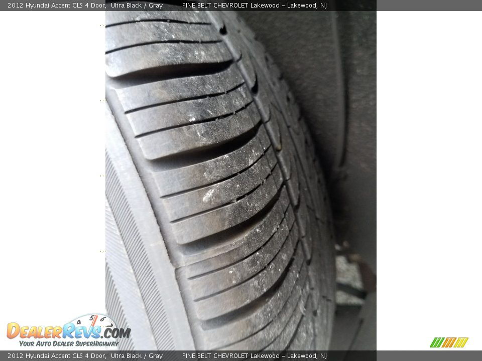 2012 Hyundai Accent GLS 4 Door Ultra Black / Gray Photo #24