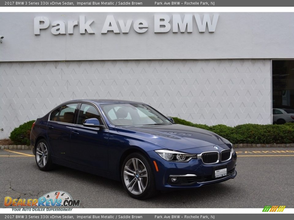 2017 BMW 3 Series 330i xDrive Sedan Imperial Blue Metallic / Saddle Brown Photo #1