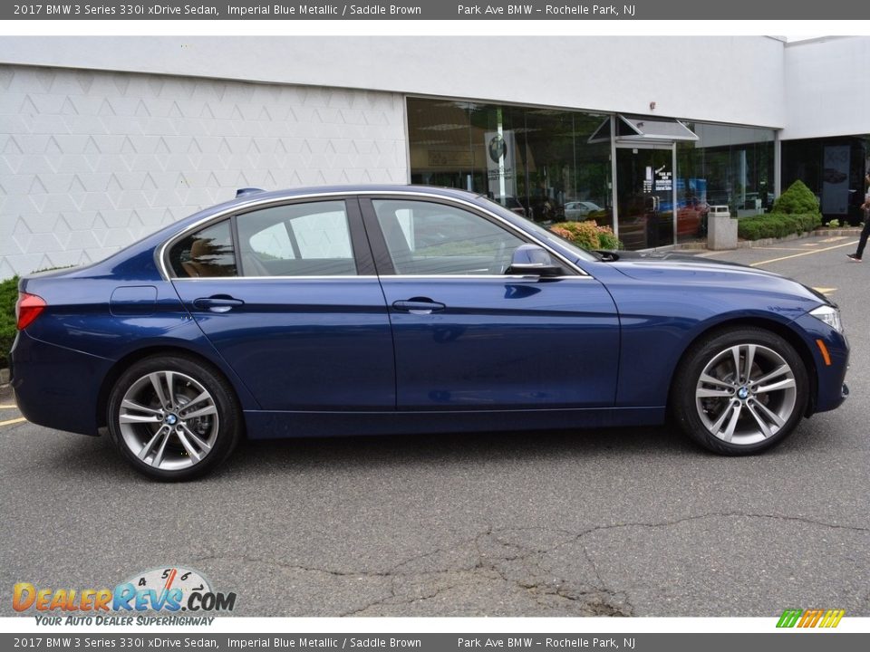 2017 BMW 3 Series 330i xDrive Sedan Imperial Blue Metallic / Saddle Brown Photo #2