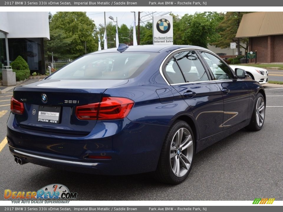 2017 BMW 3 Series 330i xDrive Sedan Imperial Blue Metallic / Saddle Brown Photo #3