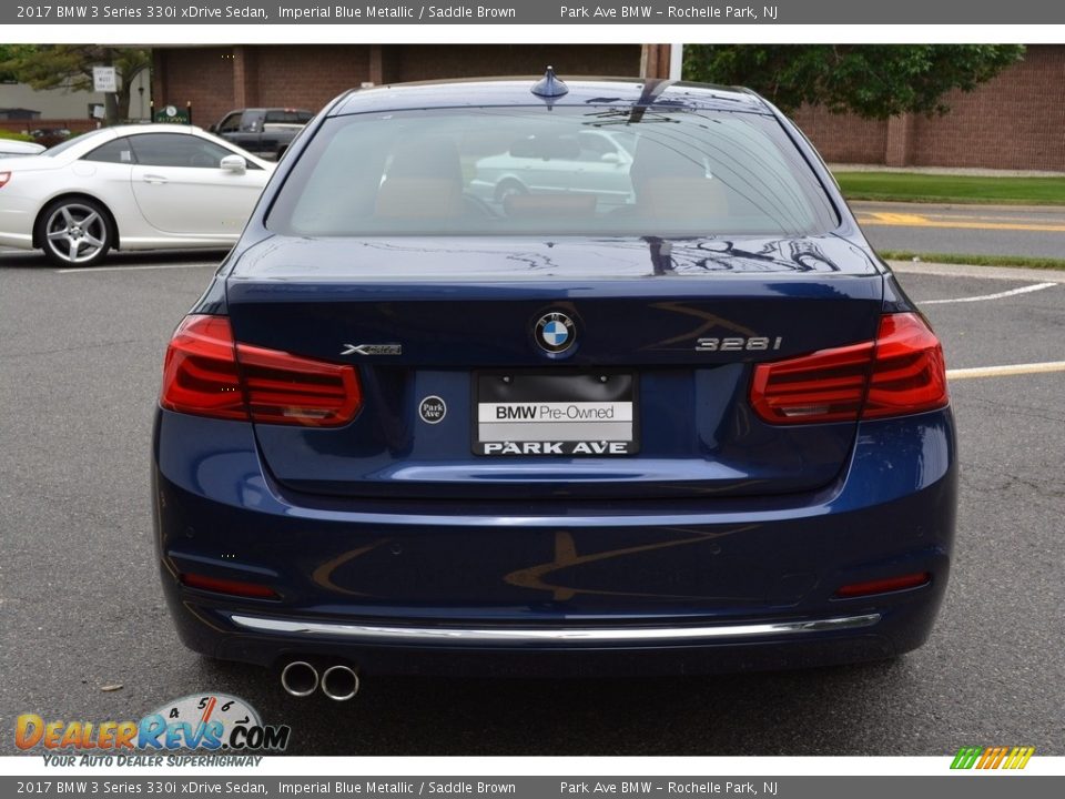 2017 BMW 3 Series 330i xDrive Sedan Imperial Blue Metallic / Saddle Brown Photo #4