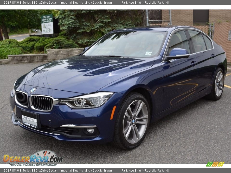 2017 BMW 3 Series 330i xDrive Sedan Imperial Blue Metallic / Saddle Brown Photo #6