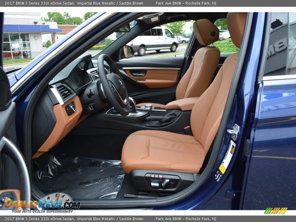 2017 BMW 3 Series 330i xDrive Sedan Imperial Blue Metallic / Saddle Brown Photo #11