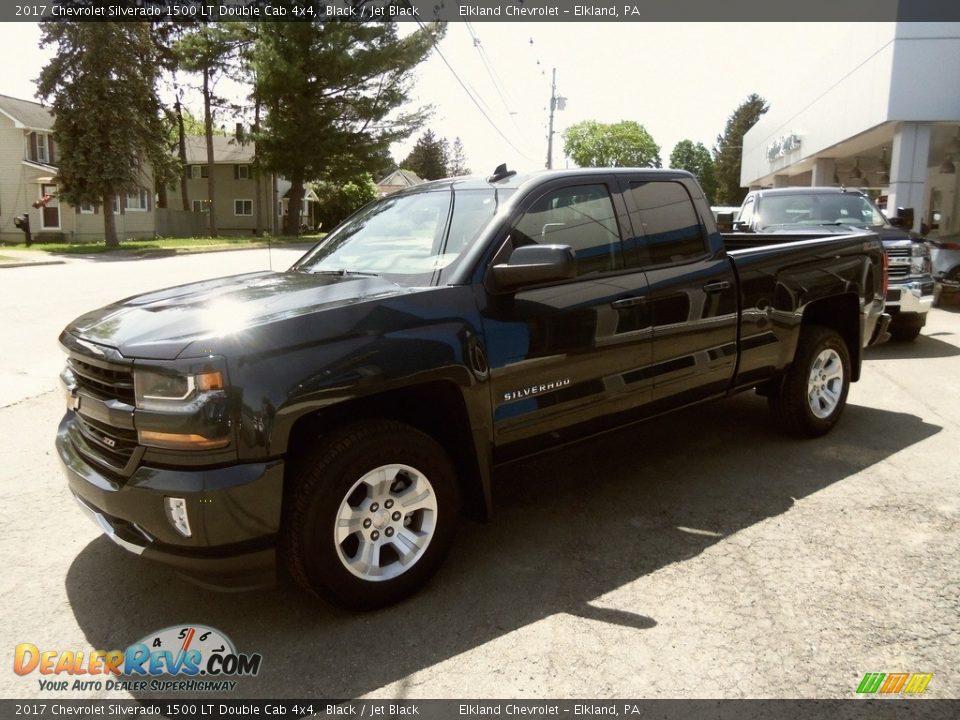 2017 Chevrolet Silverado 1500 LT Double Cab 4x4 Black / Jet Black Photo #2