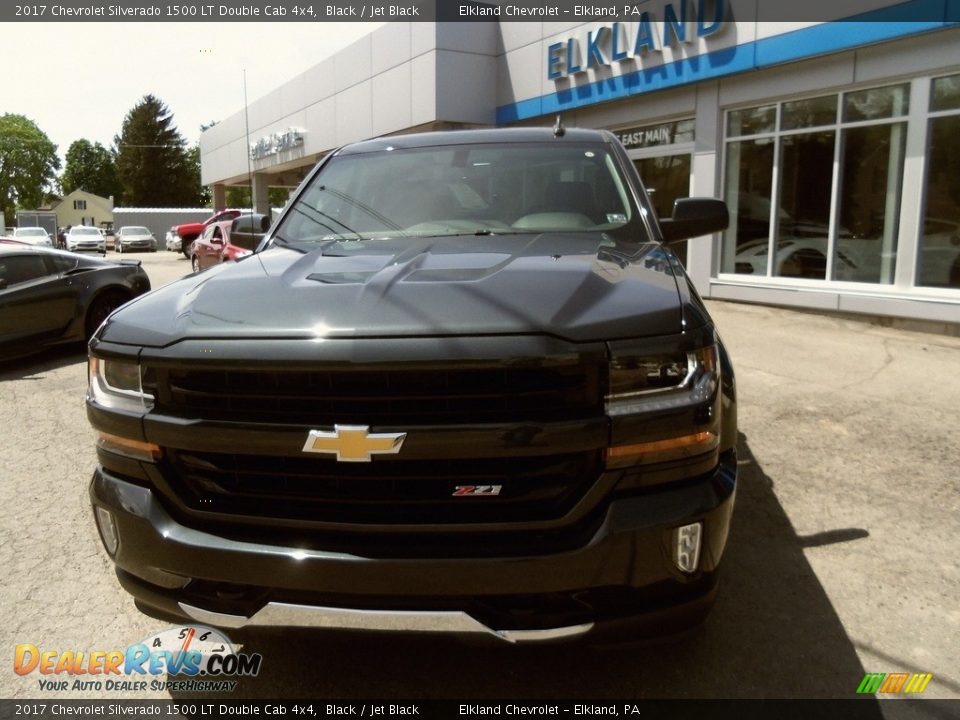 2017 Chevrolet Silverado 1500 LT Double Cab 4x4 Black / Jet Black Photo #3