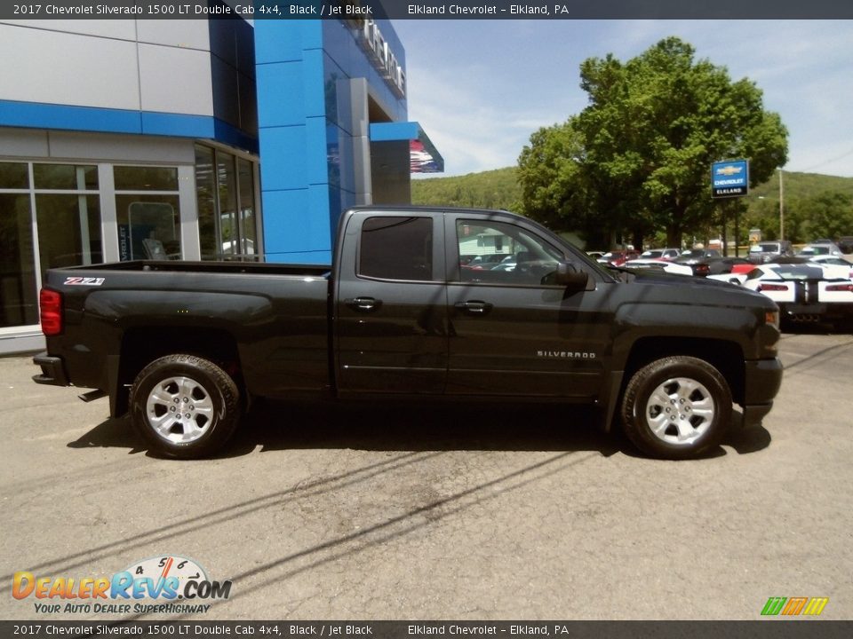 2017 Chevrolet Silverado 1500 LT Double Cab 4x4 Black / Jet Black Photo #4