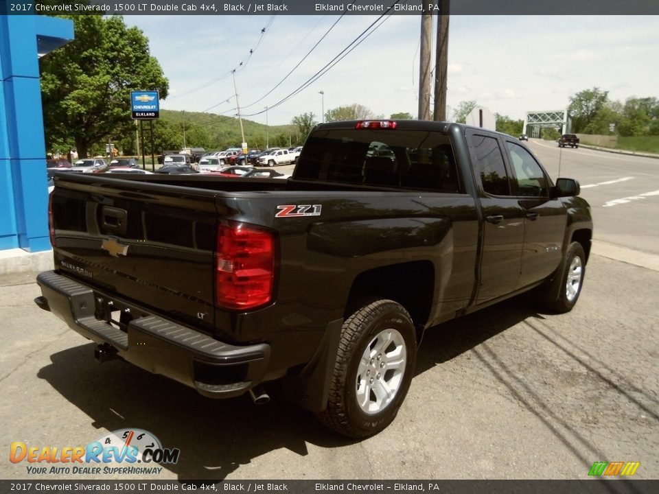 2017 Chevrolet Silverado 1500 LT Double Cab 4x4 Black / Jet Black Photo #5