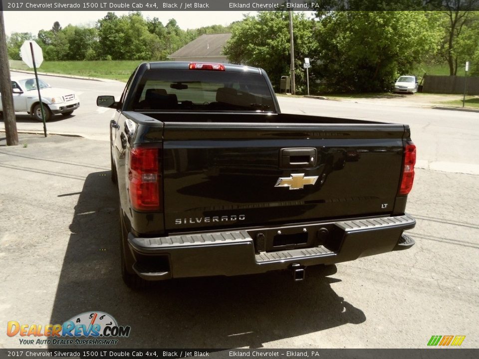 2017 Chevrolet Silverado 1500 LT Double Cab 4x4 Black / Jet Black Photo #7