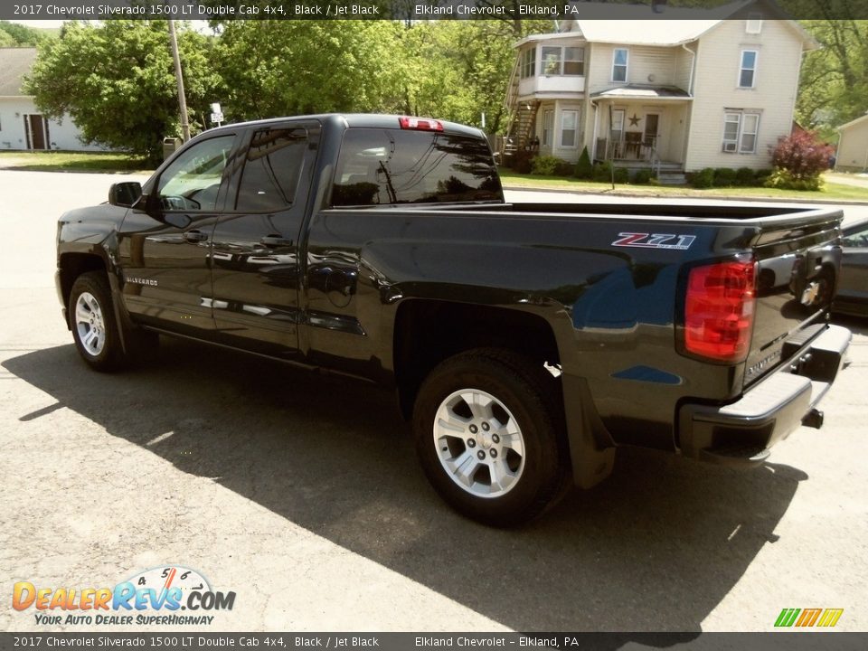 2017 Chevrolet Silverado 1500 LT Double Cab 4x4 Black / Jet Black Photo #8