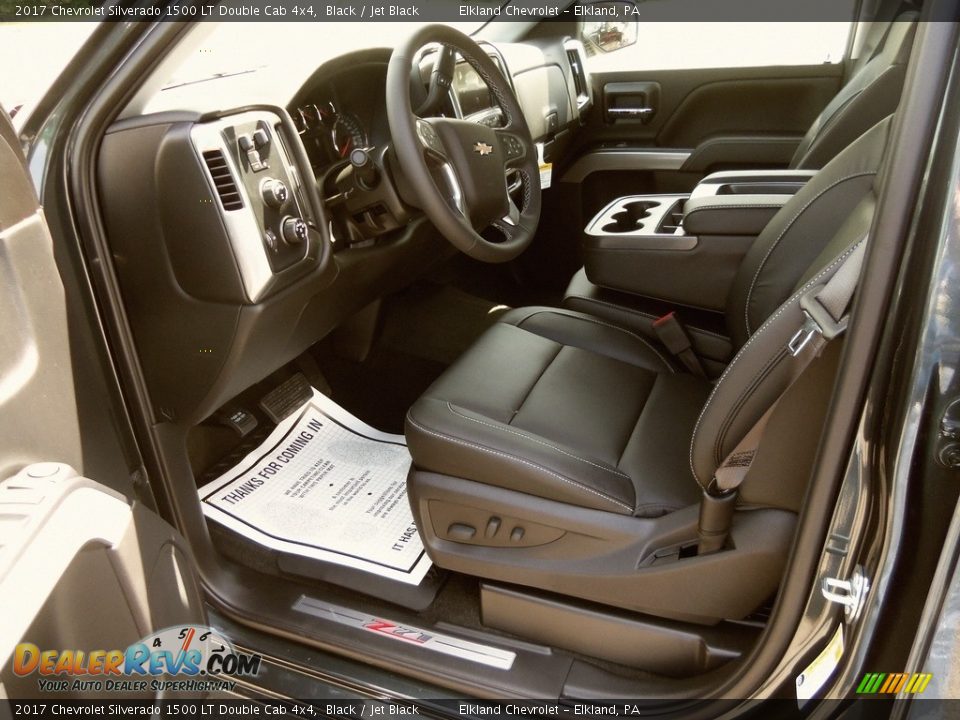 2017 Chevrolet Silverado 1500 LT Double Cab 4x4 Black / Jet Black Photo #11