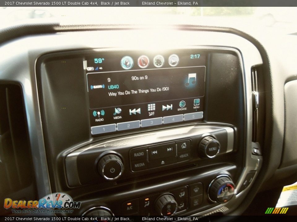 2017 Chevrolet Silverado 1500 LT Double Cab 4x4 Black / Jet Black Photo #16