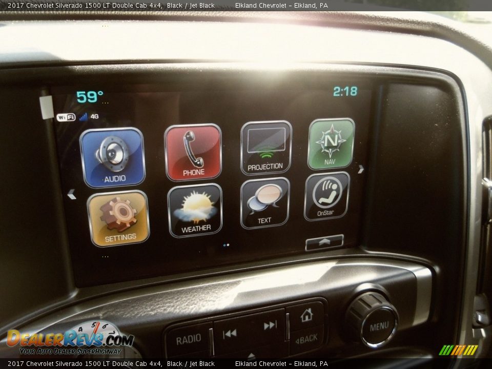 2017 Chevrolet Silverado 1500 LT Double Cab 4x4 Black / Jet Black Photo #17