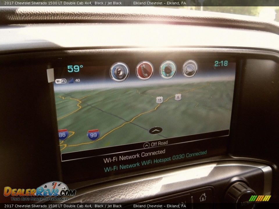 2017 Chevrolet Silverado 1500 LT Double Cab 4x4 Black / Jet Black Photo #18