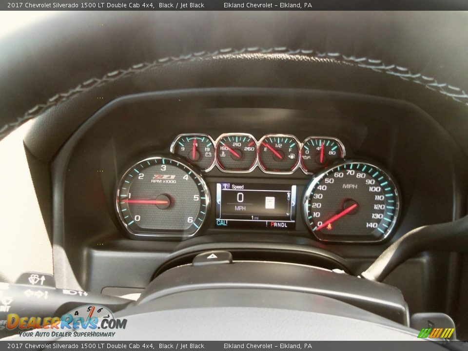 2017 Chevrolet Silverado 1500 LT Double Cab 4x4 Black / Jet Black Photo #19