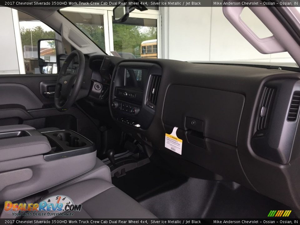 2017 Chevrolet Silverado 3500HD Work Truck Crew Cab Dual Rear Wheel 4x4 Silver Ice Metallic / Jet Black Photo #3