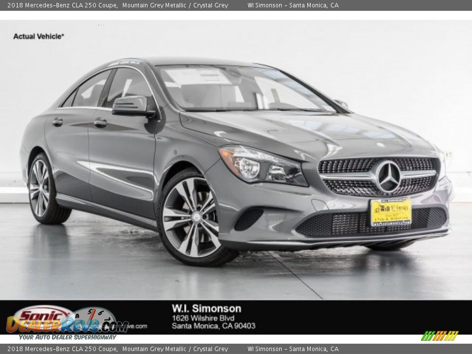2018 Mercedes-Benz CLA 250 Coupe Mountain Grey Metallic / Crystal Grey Photo #1