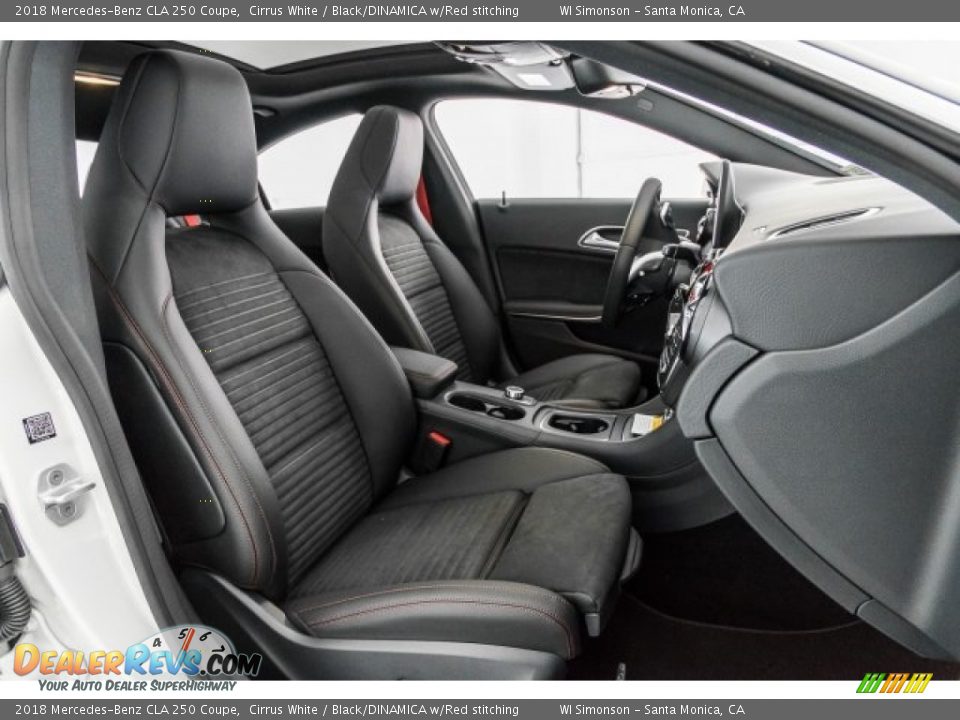 Black/DINAMICA w/Red stitching Interior - 2018 Mercedes-Benz CLA 250 Coupe Photo #2