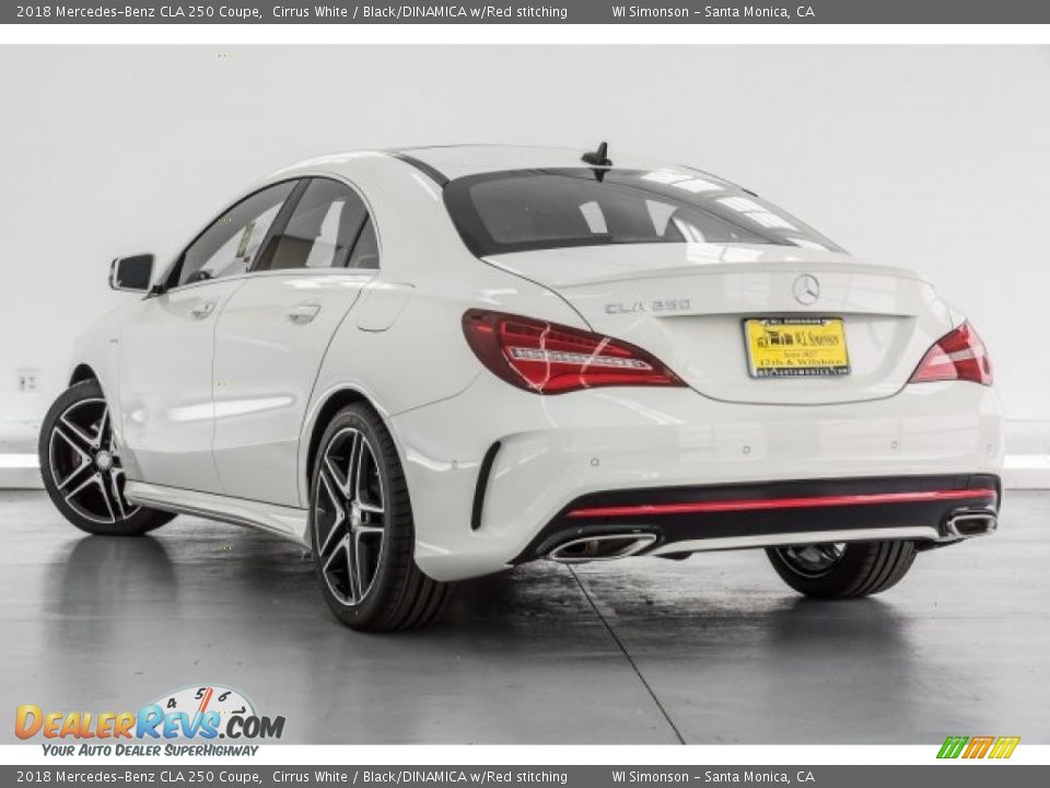 2018 Mercedes-Benz CLA 250 Coupe Cirrus White / Black/DINAMICA w/Red stitching Photo #3