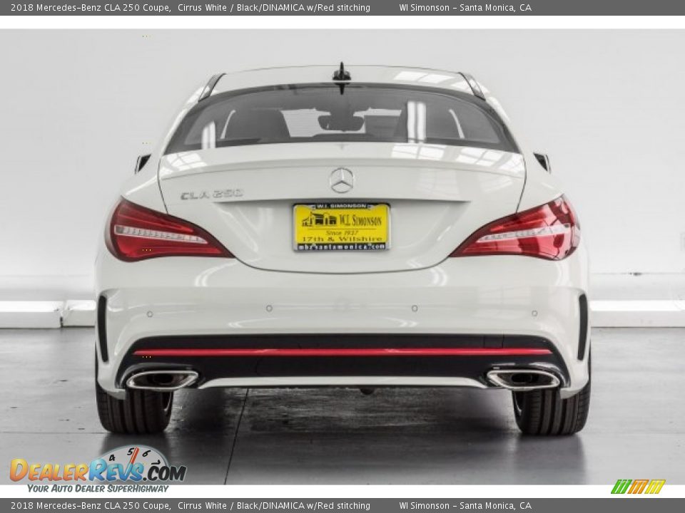 2018 Mercedes-Benz CLA 250 Coupe Cirrus White / Black/DINAMICA w/Red stitching Photo #4