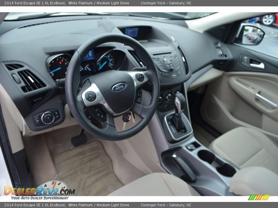 2014 Ford Escape SE 1.6L EcoBoost White Platinum / Medium Light Stone Photo #10