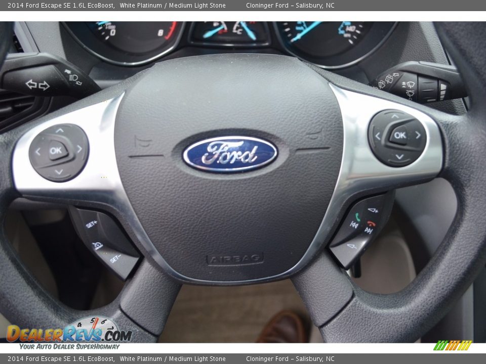 2014 Ford Escape SE 1.6L EcoBoost White Platinum / Medium Light Stone Photo #22
