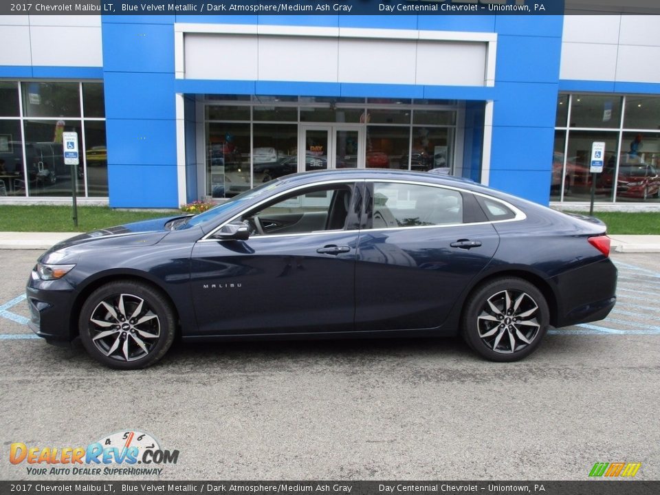 2017 Chevrolet Malibu LT Blue Velvet Metallic / Dark Atmosphere/Medium Ash Gray Photo #2