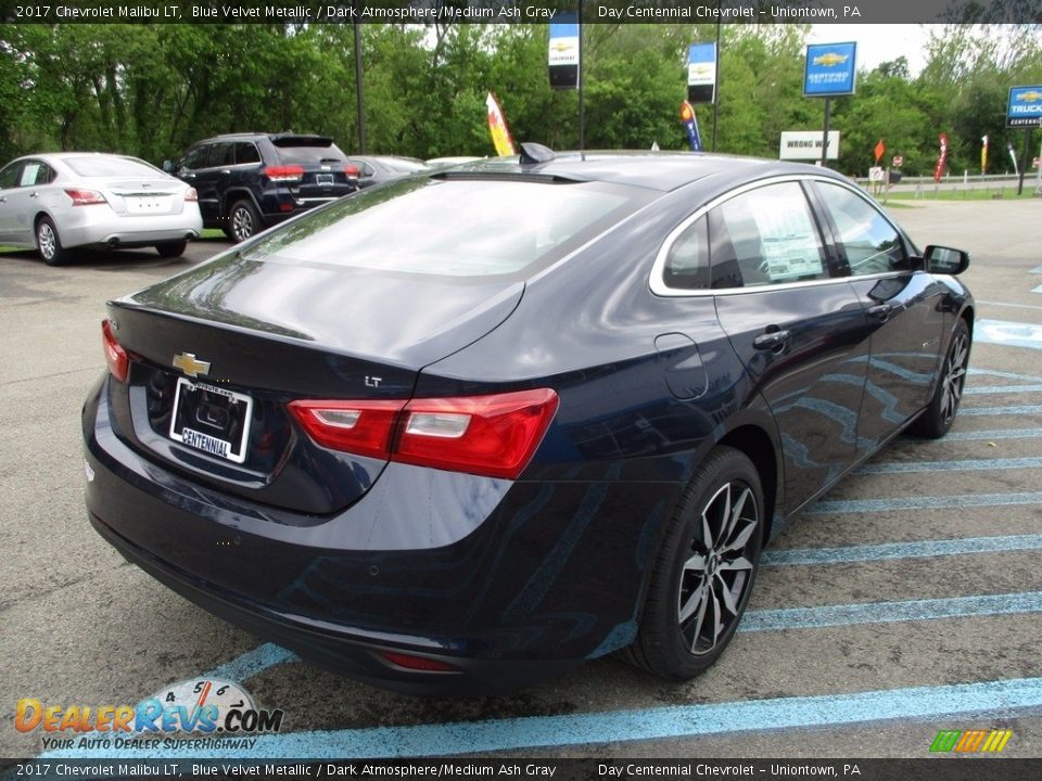 2017 Chevrolet Malibu LT Blue Velvet Metallic / Dark Atmosphere/Medium Ash Gray Photo #6