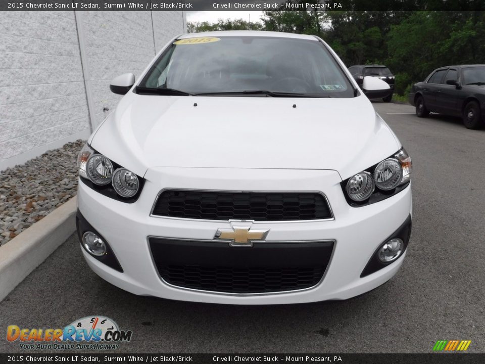 2015 Chevrolet Sonic LT Sedan Summit White / Jet Black/Brick Photo #4