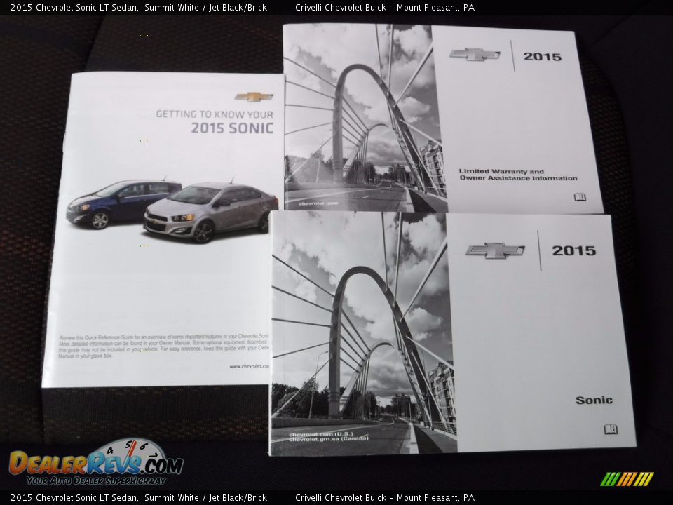 2015 Chevrolet Sonic LT Sedan Summit White / Jet Black/Brick Photo #30
