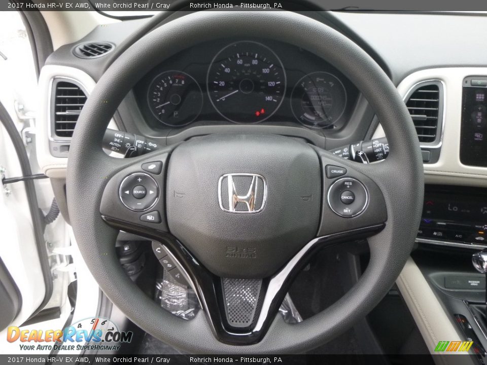 2017 Honda HR-V EX AWD White Orchid Pearl / Gray Photo #15
