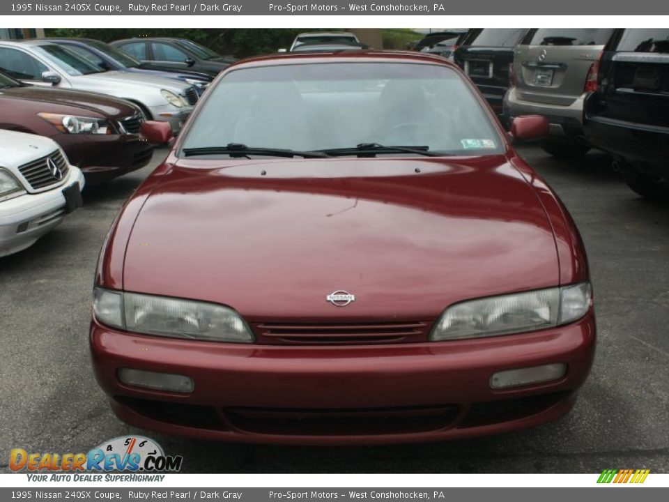 1995 Nissan 240SX Coupe Ruby Red Pearl / Dark Gray Photo #2