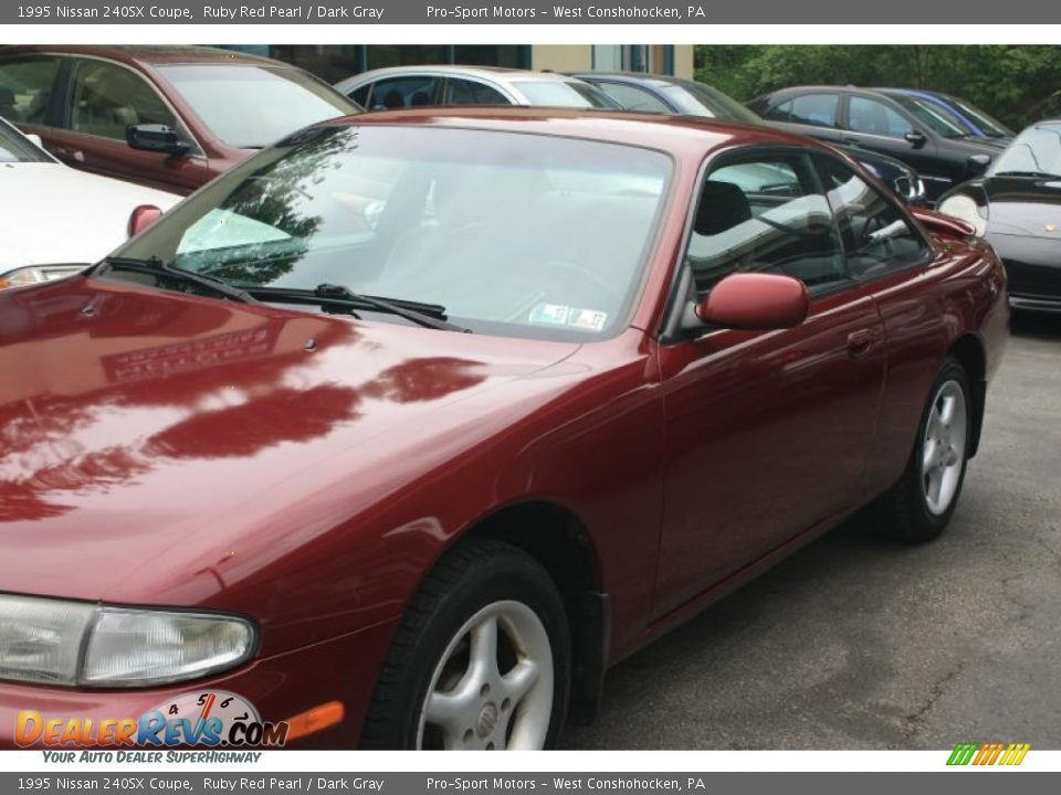 1995 Nissan 240SX Coupe Ruby Red Pearl / Dark Gray Photo #9