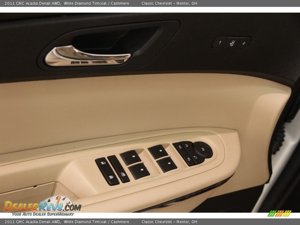 2011 GMC Acadia Denali AWD White Diamond Tintcoat / Cashmere Photo #5