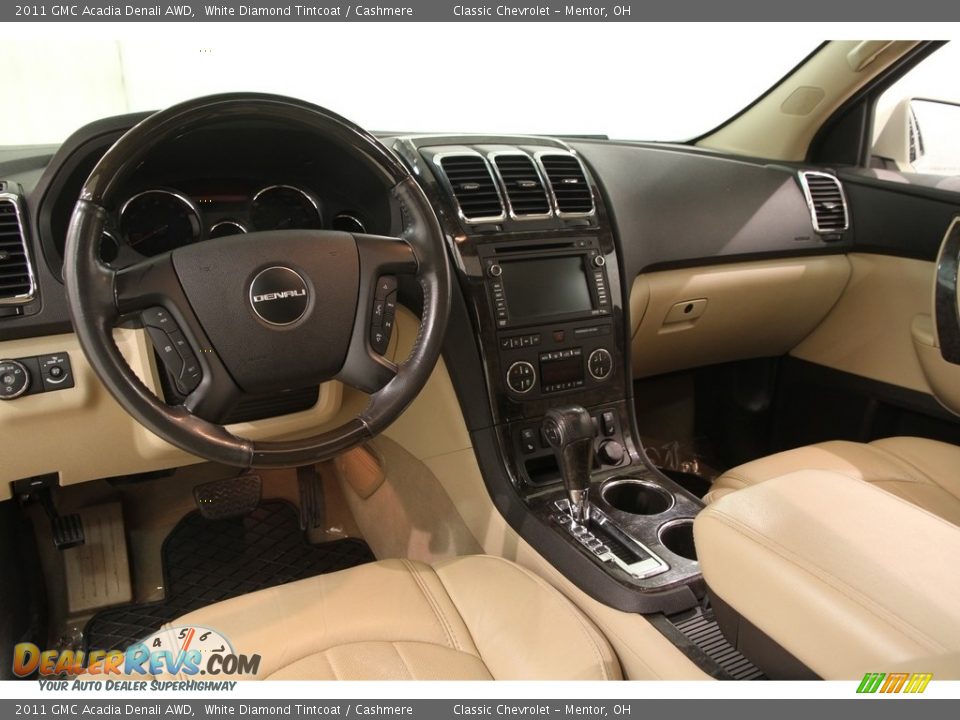 2011 GMC Acadia Denali AWD White Diamond Tintcoat / Cashmere Photo #8