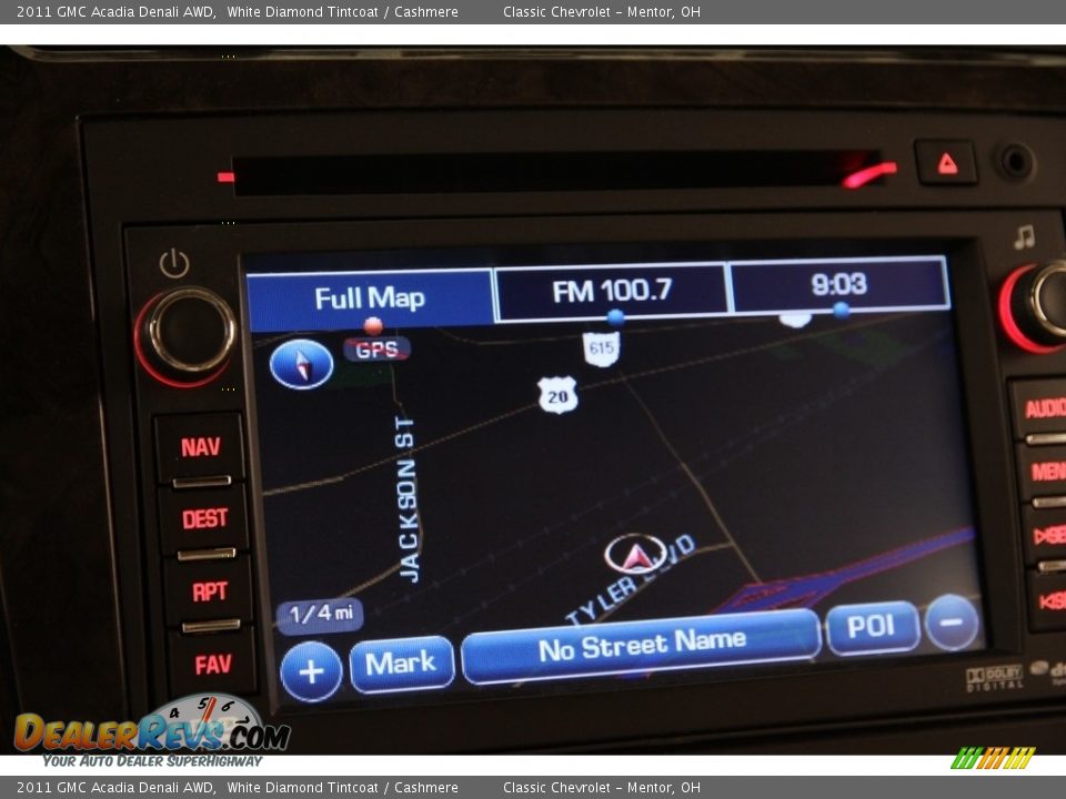 2011 GMC Acadia Denali AWD White Diamond Tintcoat / Cashmere Photo #14